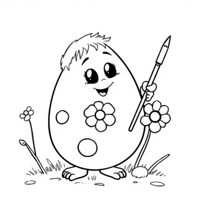 Sách tô màu: Trẻ em vẽ trứng