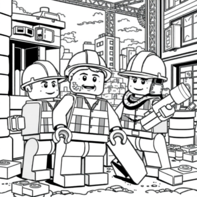 Sách tô màu: Đội LEGO City trên công trường