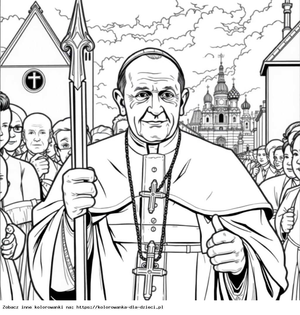 Sách tô màu: Giáo hoàng John Paul II – John Paul II trong chuyến hành hương tới Ba Lan
