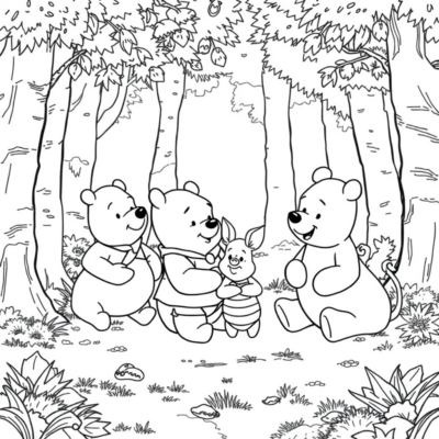 Sách tô màu: Winnie the Pooh – Heo con và những người bạn trong rừng