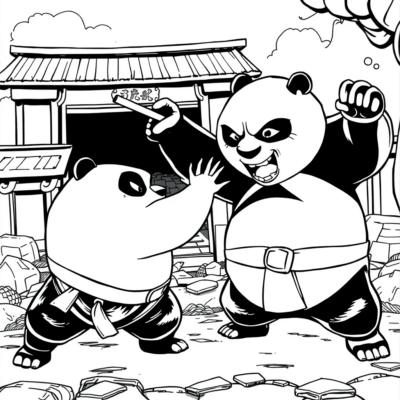 Sách tô màu: Kung Fu Panda – Po chiến đấu với bậc thày Kung Fu
