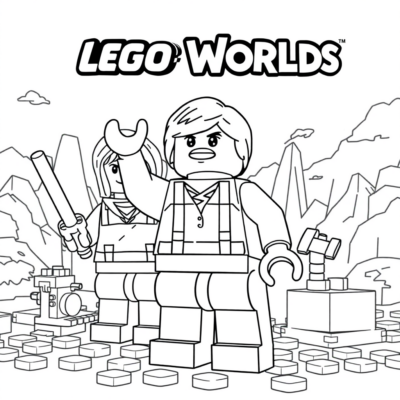 Sách tô màu: Lego Worlds – Trò chơi trong chế độ sáng tạo