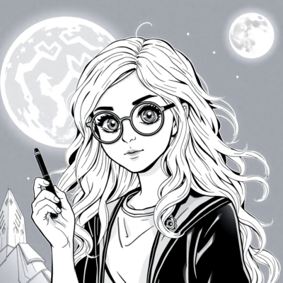 Sọp tô màu: Luna Lovegood với kính siêu dễ thương