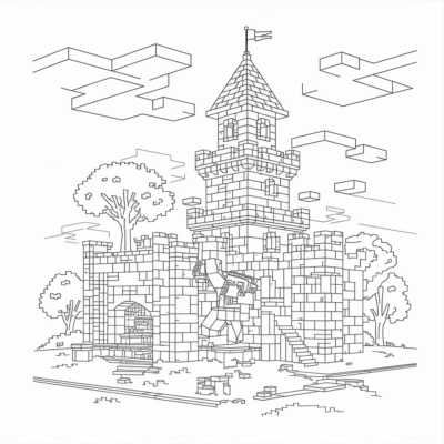 Minecraft – Xây dựng lâu đài bằng đá