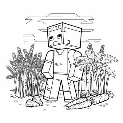 Minecraft – Nông trại lúa mì và cà rốt