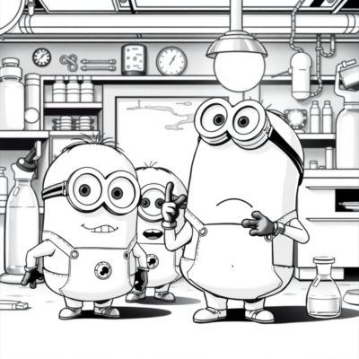Color Book: Minions – Gru and his Minions in the Laboratory