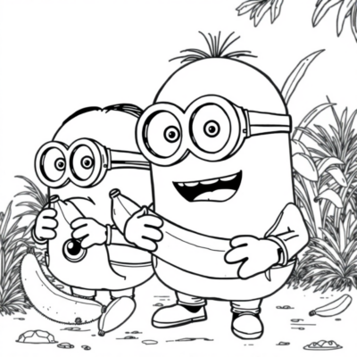 Sách tô màu: Minion – Minion đang đánh cắp chuối