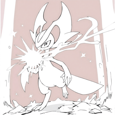 Coloring Book: POKEMONS – Gardevoir uses psychic attack