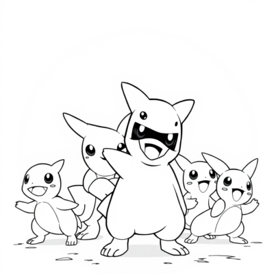 Sách tô màu: POKEMON – Team Rocket đang chuẩn bị một cuộc phục kích