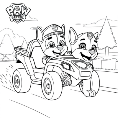 Sách tô màu: Đội chó: Ryder tổ chức cuộc đua xe