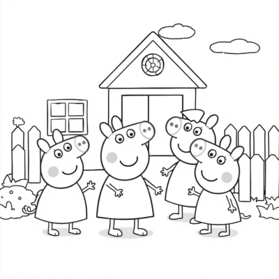 Sách tô màu: Peppa – Peppa tại trường mẫu giáo với các bạn gái