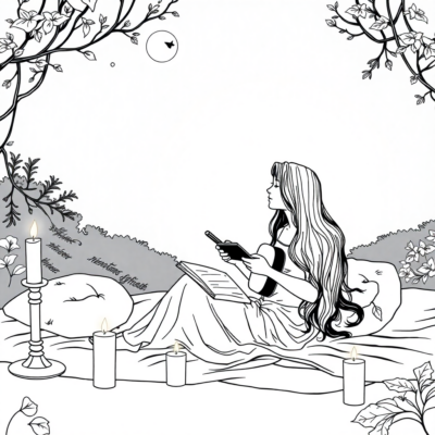 Sách tô màu: Thư giãn – Nghe nhạc du dương bên ngọn nến