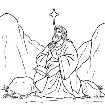 Sách tô màu: Tôn giáo – Kinh thánh mở ra để cầu nguyện