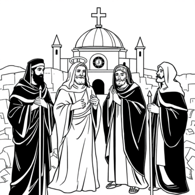 Sách tô màu: Tôn giáo – Hành hương đến Đất Thánh