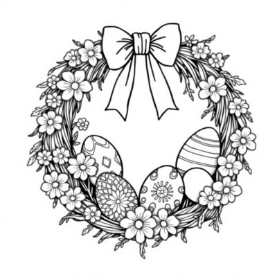 Sách tô màu: Dây treo Phục sinh từ trứng,