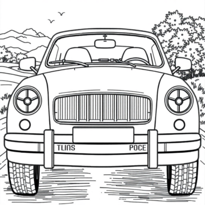 Sách tô màu: ô tô tô màu