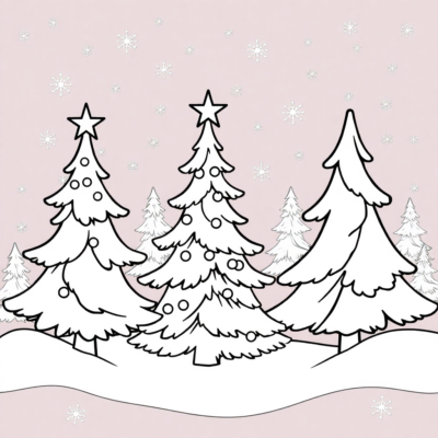 Bộ Tô Màu Cây Thông Noel