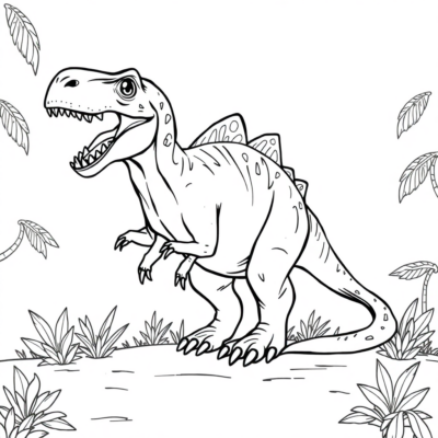 Sách tô màu khủng long in ra