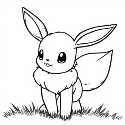 Sổ Tô Màu Eevee Thân Thiện Cho Trẻ Em