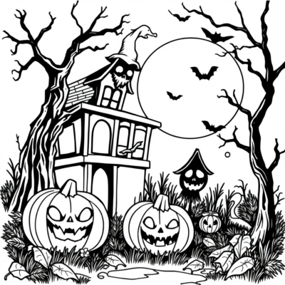 Tô màu lễ hội Halloween cho trẻ em