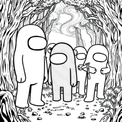 Sách tô màu Among Us