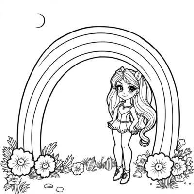 Sách tô màu in sẵn Rainbow HIGH