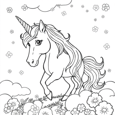 Sách tô màu cho kỳ lân in ra