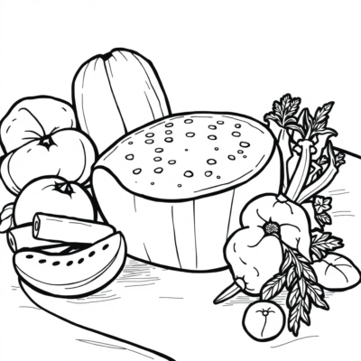 Sách tô màu Thức ăn