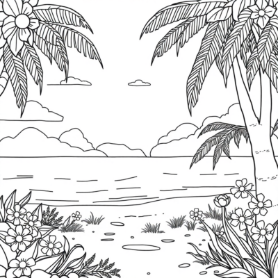 Tranh tô màu Mùa hè