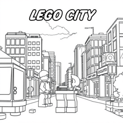 Sách tô màu Lego City