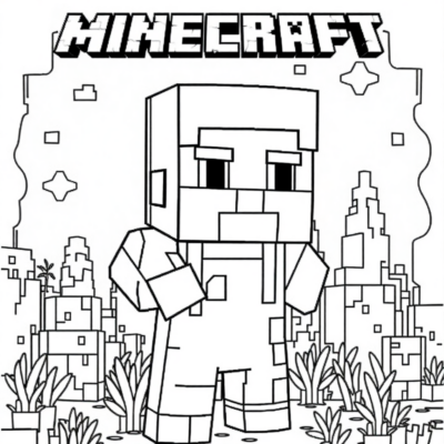 Sách Tô Màu Thế Giới Minecraft Cho Trẻ Em