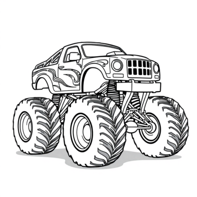Tranh tô màu Monster Truck