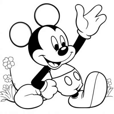 Tranh tô màu Mickey Mouse