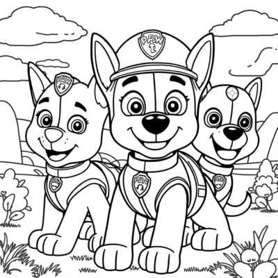Sách tô màu: sách tô màu Paw Patrol để in