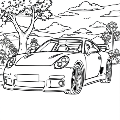 Sách tô màu: tô màu ô tô