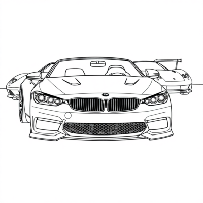 Sách tô màu Xe đua thể thao cho trẻ em