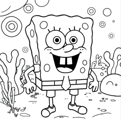 Sách tô màu: Phiêu lưu của SpongeBob cho trẻ em
