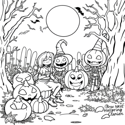 Trang tô màu: Lễ hội Andrzejki cho trẻ em