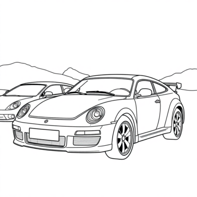 Tranh tô màu xe hơi