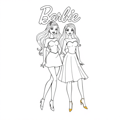 Sách tô màu Barbie và các chị em