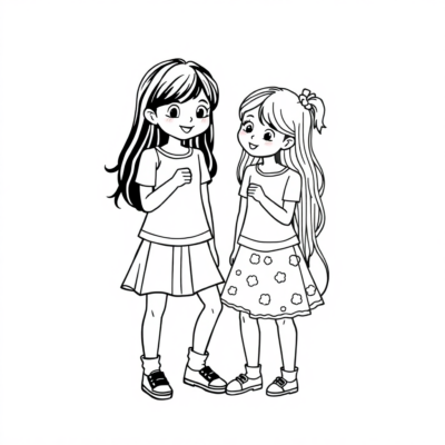 Sách tô màu Bạn bè mãi mãi