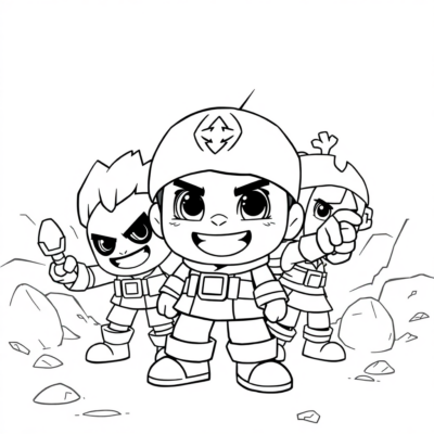 Sách tô màu: sách tô màu cho trẻ em Brawl Stars