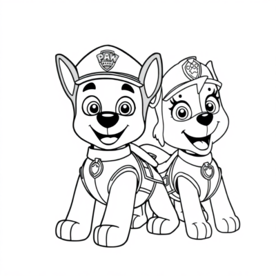 Sách tô màu: sách tô màu cho trẻ em in hình Paw Patrol