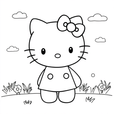 Sách tô màu: sách tô màu cho trẻ em hello kitty