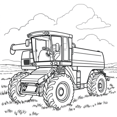 Sách tô màu: sách tô màu cho trẻ em máy gặt