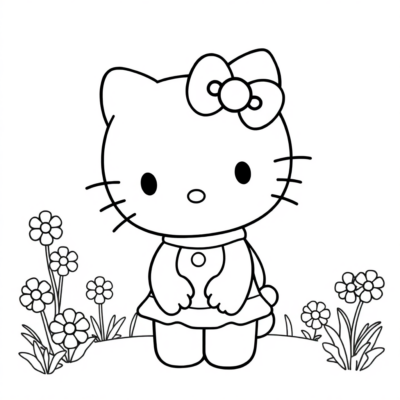 Sách tô màu: sách tô màu cho trẻ em trực tuyến hello kitty