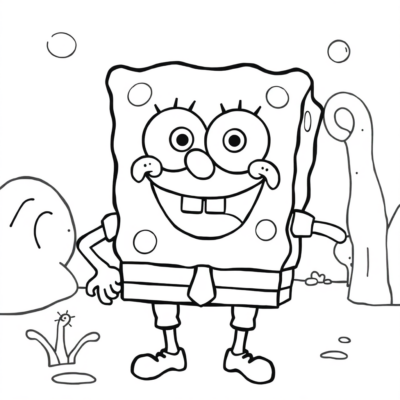 Sách tô màu: sách tô màu cho trẻ em SpongeBob