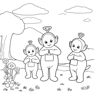 Sách tô màu: sách tô màu cho trẻ em Teletubbies