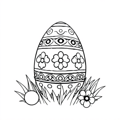 Tranh tô màu trứng lễ Phục Sinh cho trẻ em