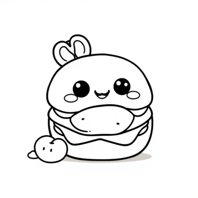 Sách tô màu thức ăn Kawaii để in